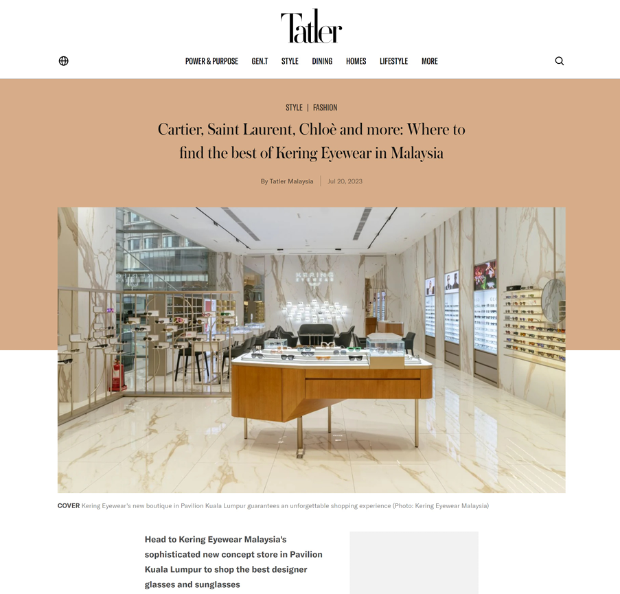 Tatler IDTG client portfolio - eye care industry